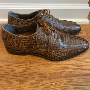 Stacy Adams Mens Round Toe Alligator Shoes